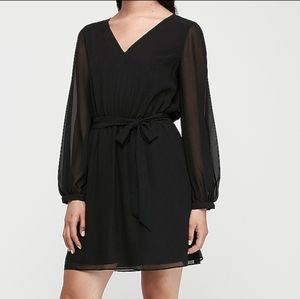 EXPRESS Sheer Flowy Black dress NWT